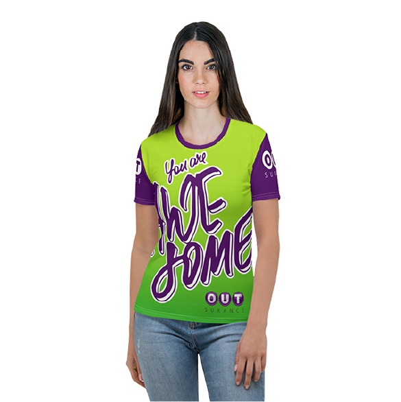 Ladies Feel Good Crew Neck Sublimation T-Shirt
