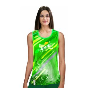 Ladies Racerback Sublimation Top with Reflective Strips | Promotional Clothing