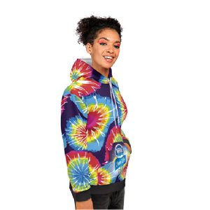Ladies Tie Dye Hoodie with Sublimation | promotional clothing