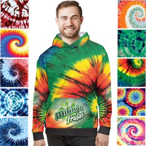 Mens Tie Dye Hoodie with Sublimation | Promotional Clothing